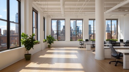 Bright and Modern Office Space with City Views and Abundant Light
