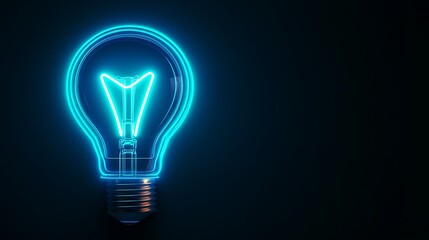 Illuminating Ideas with Neon Light Bulb