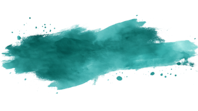 A beautiful splash of teal watercolor paint, creating a soft, fluid texture that embodies creativity and artistic expression. This image captures the essence of color and movement, ideal for design an