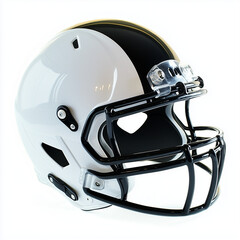 Fototapeta premium Soccer Helmet on White Background, designed for young athletes with lightweight protection and focus on safety