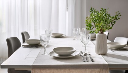 table setting in a restaurant