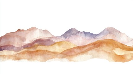 Fototapeta premium Generic Watercolor Desert Moment Hues Pastel Delicate
