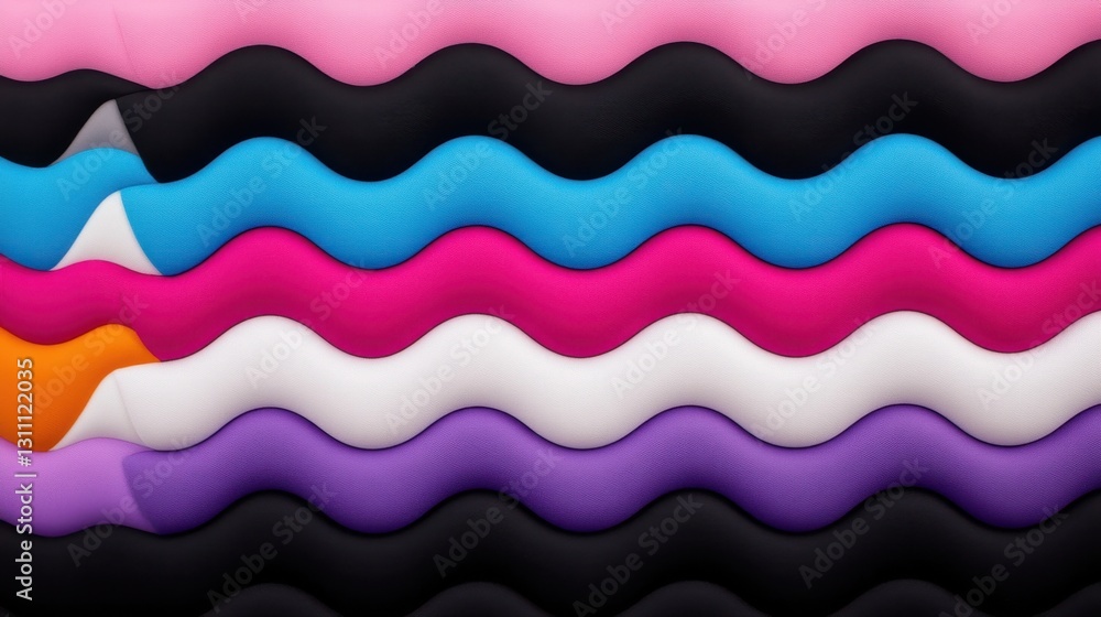 Poster retro-inspired chevron zigzag pattern with a modern twist in vibrant colors