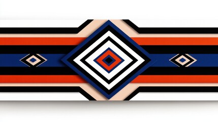 Striking Ethnic-Inspired Geometric Stripes Pattern for Furniture and Textiles