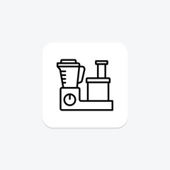 Food Processor line icon, vector, pixel perfect, illustrator file