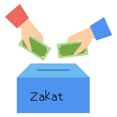 Zakat Flat Illustration