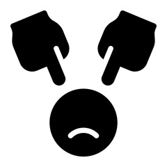 bullying glyph icon