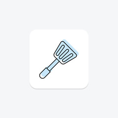 Spatula color shadow thinline icon, vector, pixel perfect, illustrator file