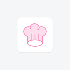 Chef Hat duotone line icon, vector, pixel perfect, illustrator file