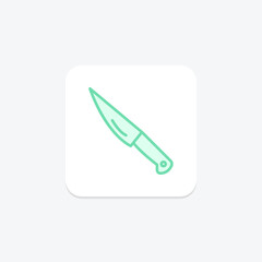 Knife duotone line icon, vector, pixel perfect, illustrator file