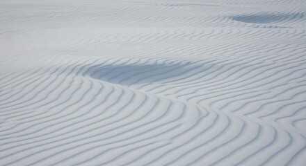 Obraz premium White Sand Dunes Landscape with Wind Ripples and Curved Formations