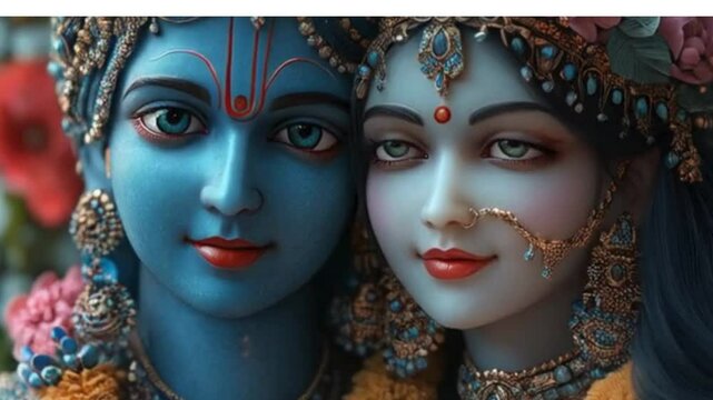 Krishna radha closeup