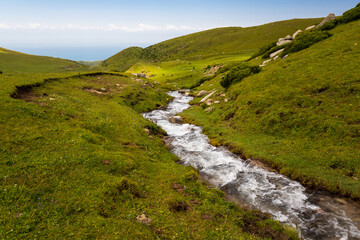 Fototapeta premium View of Tianshan Mountains in Kyrgyzstan