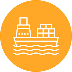 Fototapeta premium Container Ship Icon