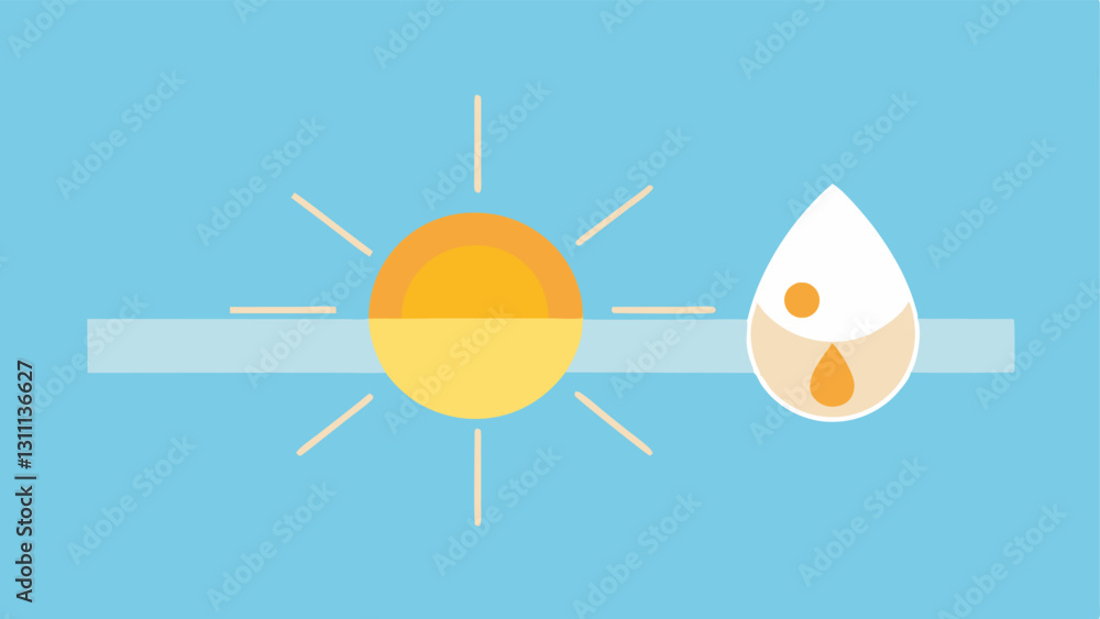 Poster timelapse effect create a sequence showing skin overlaid with regular sunscreen fading while nanosun