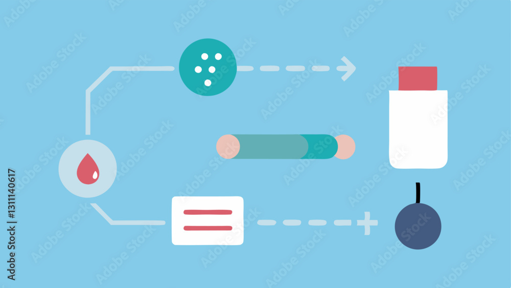 Poster treatment flowchart a flowchart showing the steps of microneedling applying the exosome serum and th