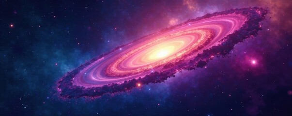 Vast cosmic expanse, swirling nebulae and distant galaxies , outer space, night sky