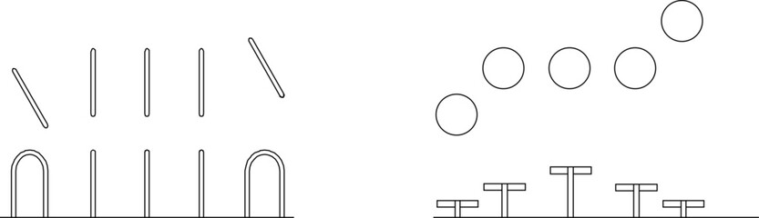 vector illustration sketch design of toy for pet dog agility game