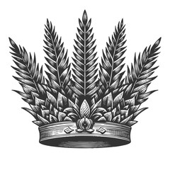 Palm leaves Crown vector illustration
