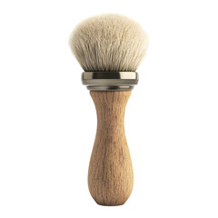A classic shaving brush with a wooden handle and soft bristles for an elegant grooming experience.