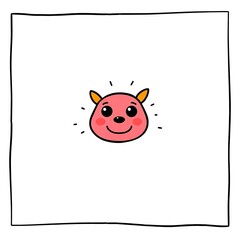 Fototapeta premium Whimsical Vibrant Illustration with Bold Outlines and Playful Colors on White Background