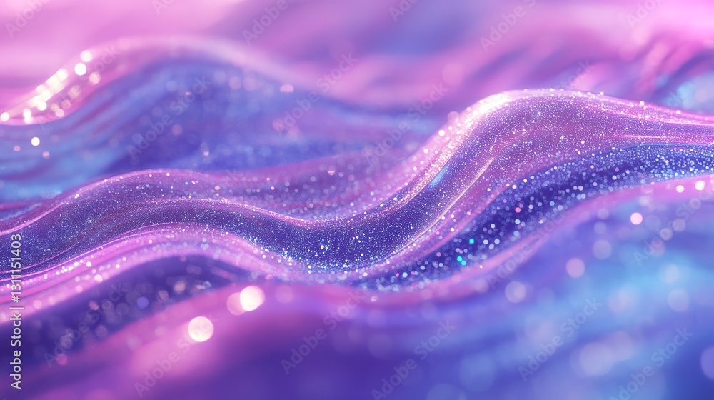 Poster abstract waving particle technology background