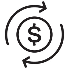Money Saving Line Icon