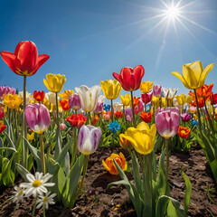 Fototapeta premium Freshly Bloomed Spring Flowers