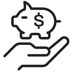 Money Saving Line Icon