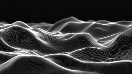 Naklejka premium Abstract Waving Particle Technology Background