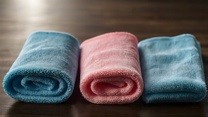 A set of microfiber cleaning cloths for workout equipment