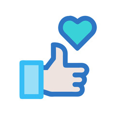 Obraz premium thumb up like icon vector illustration