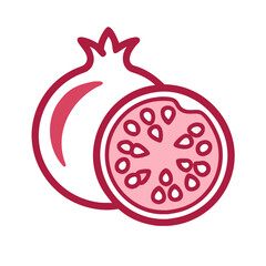 pomegranate fruit isolated on white background