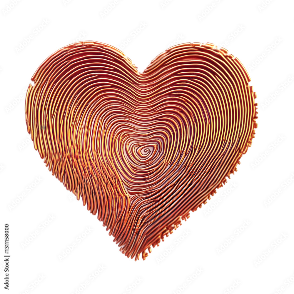 Poster a vibrant, artistic representation of a heart, symbolizing love and unity through its intricate line