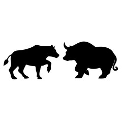 black bull silhouette