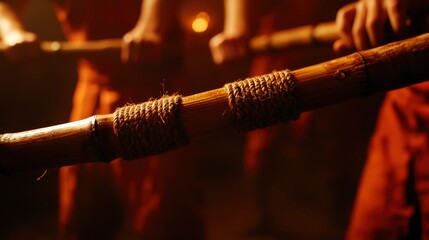 Naklejka premium Warriors' Ritual, Cave Performance