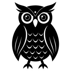 owl vector shilhouette single icon 