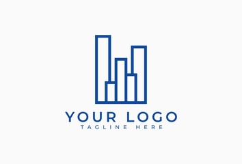 Skyscraper Town Construction Building Real Estate Logo Design