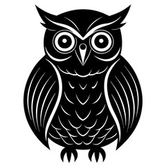 owl vector shilhouette single icon 