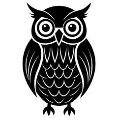 owl vector shilhouette single icon 