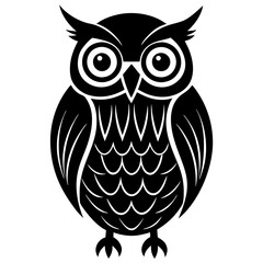 owl vector shilhouette single icon 