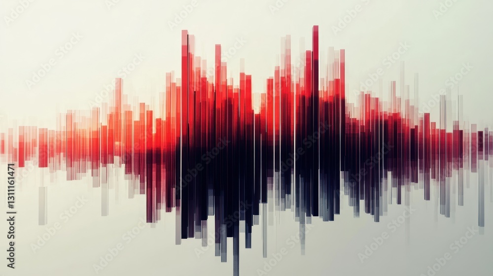 Poster abstract graphic wave, digital art, visual design, sound visualization, background, possible use web
