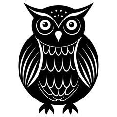 owl vector shilhouette single icon 