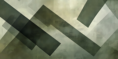 Layered army green shapes create modern abstract vector background