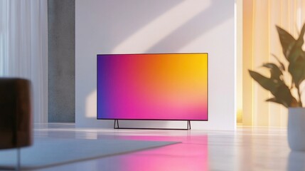 Fototapeta premium Retro tv with no signal message,vintage style tv with antenna, test pattern Vector stock,3D Illustration of old style wooden case TV,monitor with a rainbow,TV does not receive tv signal.