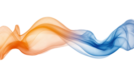 Colorful Abstract Smoke Swirls on White Background