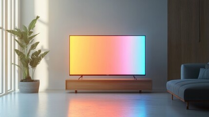 Retro tv with no signal message,vintage style tv with antenna, test pattern Vector stock,3D Illustration of old style wooden case TV,monitor with a rainbow,TV does not receive tv signal.