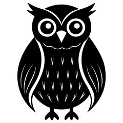owl vector shilhouette single icon 