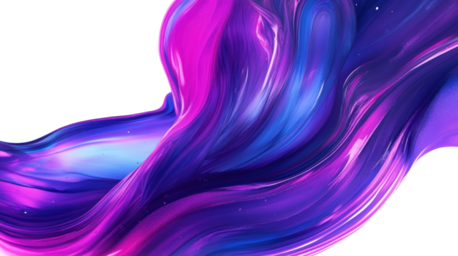 Wavy abstract purple background with flowing smoke and metallic texture