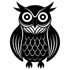 owl vector shilhouette single icon 